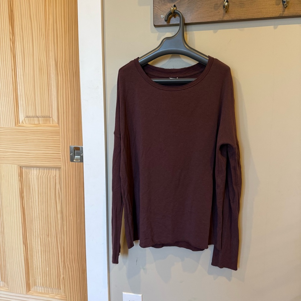Kit and Ace Long Sleeve Purple T-Shirt Brushed